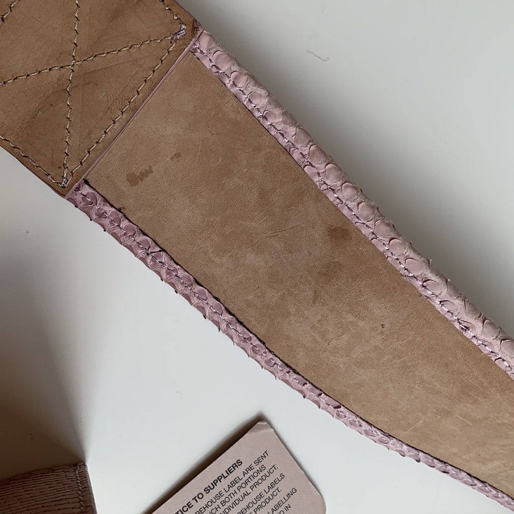 Auth Burberry python snakeskin belt pink sz 30/75 - Picture 15 of 15